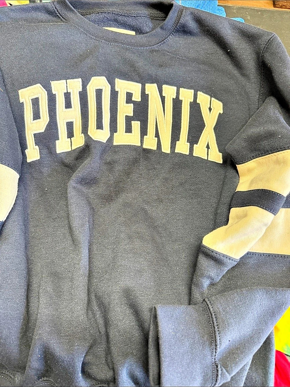 New York Popular Phoenix Graphic Crewneck Fleece Sweatshirt
